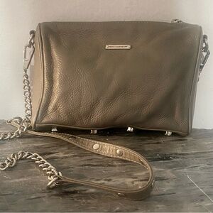 Rebecca Minkoff Olive Green Crossbody Bag with Chain Strap